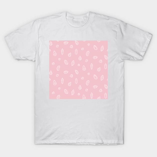 Pink Crystals T-Shirt by Carolina Díaz